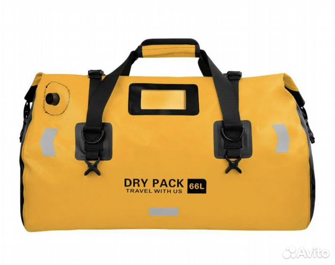 Гермосумка мотосумка 66 литров жёлтая