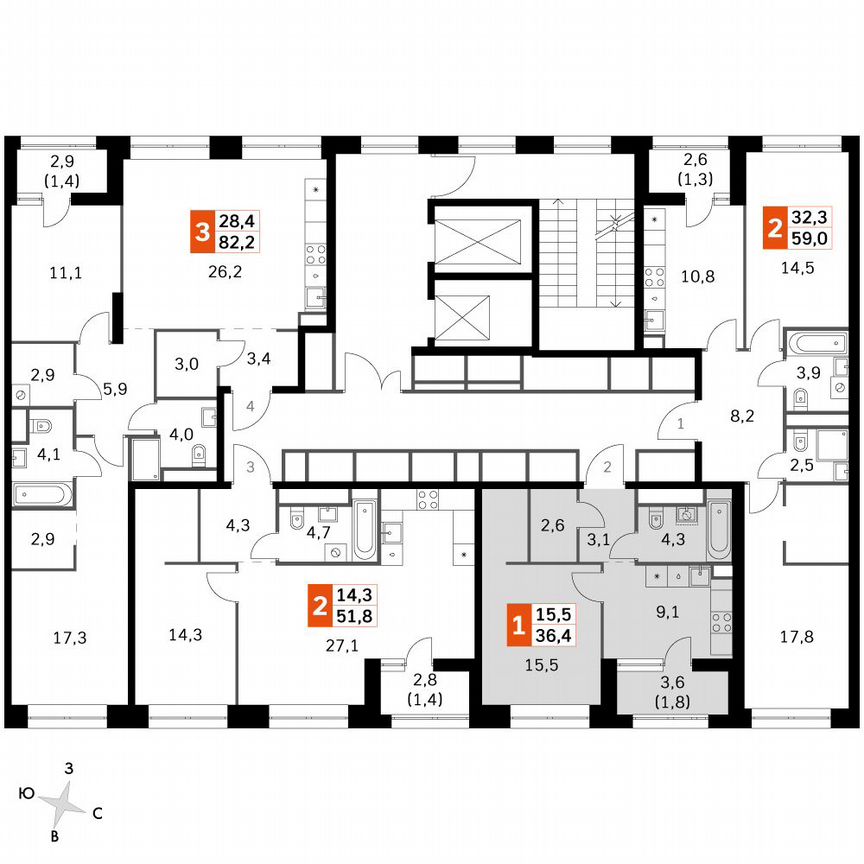 1-к. квартира, 36,4 м², 25/25 эт.