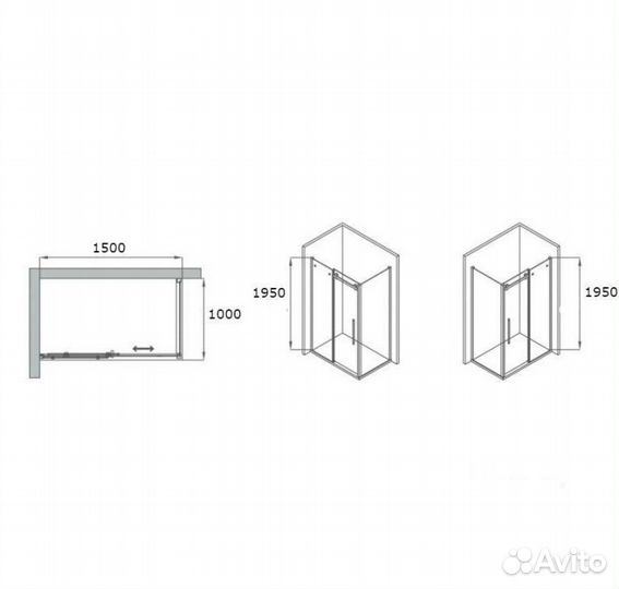 Душевой уголок RGW Tornado TO-44 150x100