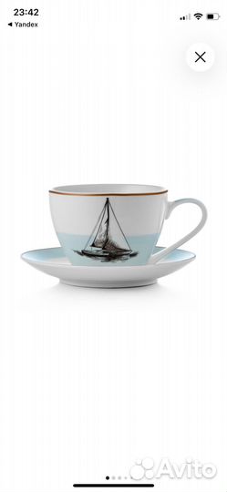 Чайная пара Regata от Esprado костяной фарфор