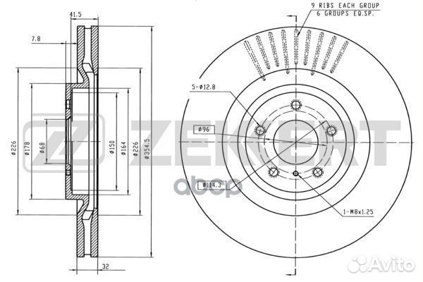 Диск торм. зад. infiniti g i, ii 07, fx ii 08