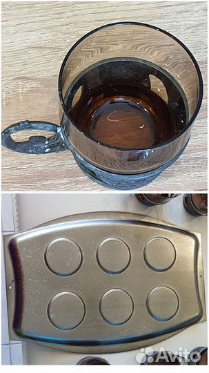 Набор кофейный на 6 персон на подносе Олимпиада 80