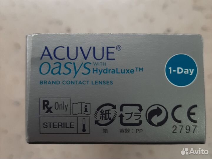 Линзы контактные acuvue oasys однодневные -0,75