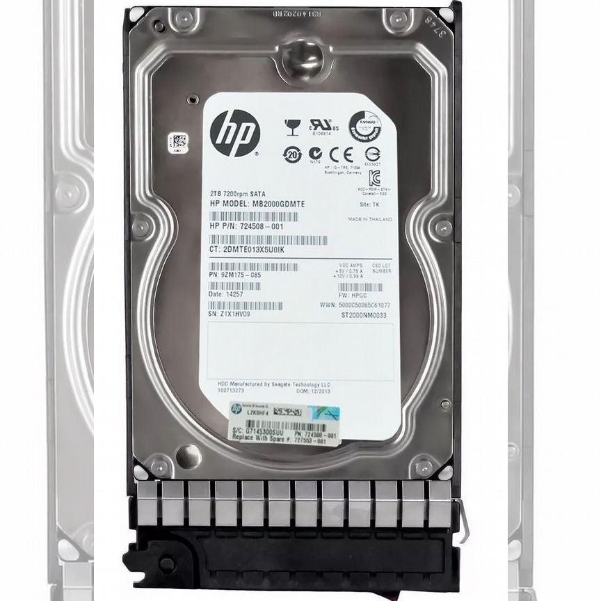 [MB2000GDMTE] Жесткий Диск Hp 2tb Sata3 3.5" Hdd Mb2000gdmte