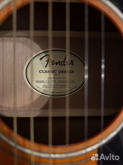 Акустическая гитара fender