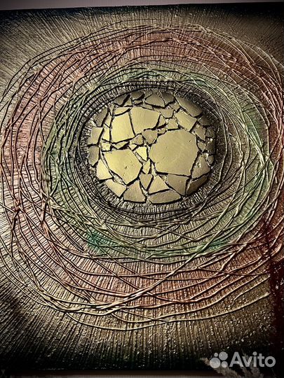 Скульптурная интерьерная картина (панно)