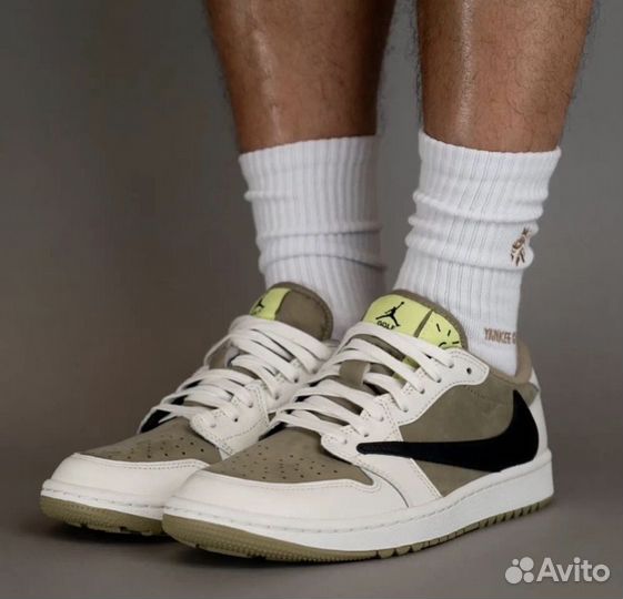 Travis Scott x Nike Air Jordan 1 Low Golf Olive