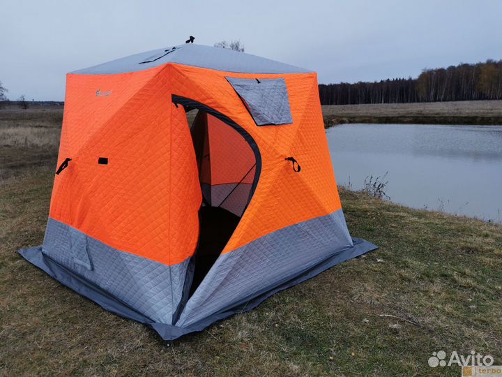 Зимняя палатка Terbo куб для рыбалки 2,4х2,4 х 2м