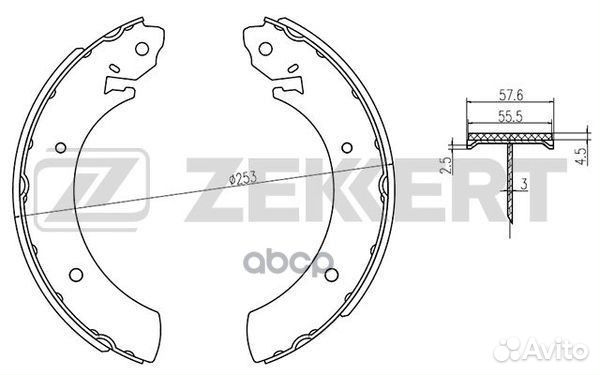 Колодки тормозные BK4157 Zekkert