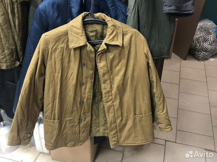 Ватник стройбат с воротником защитного цвета СССР