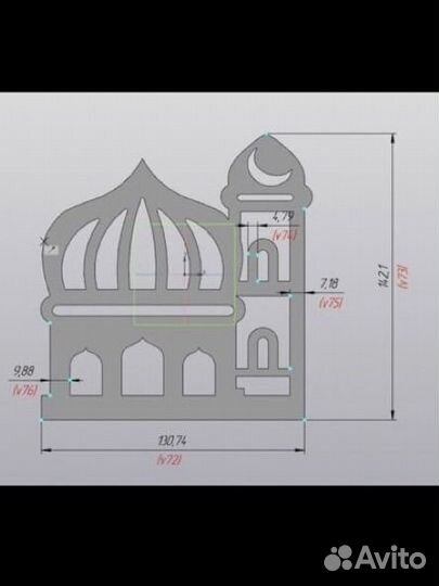 Силиконовая форма для гипса мечеть