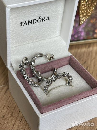 Пандора pandora колцо/серьги