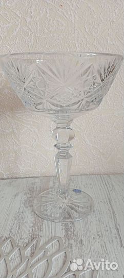 Ваза для фруктов на ножке хрусталь
