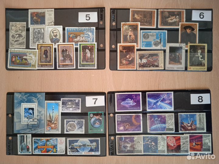 Марки наборы искусство космос транспорт спорт СССР