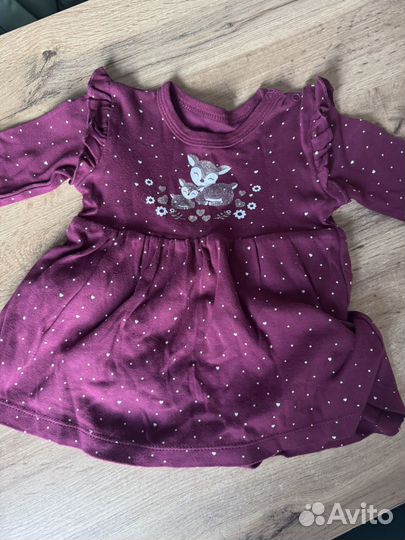 Платье боди для девочки 68 74