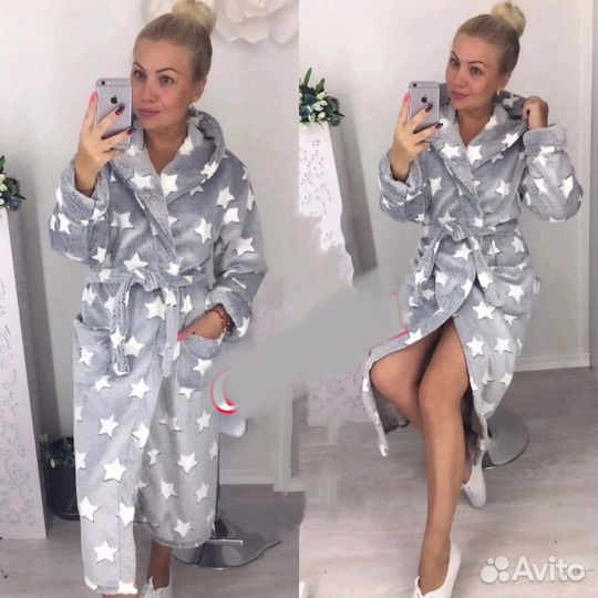 Халат махровый женский