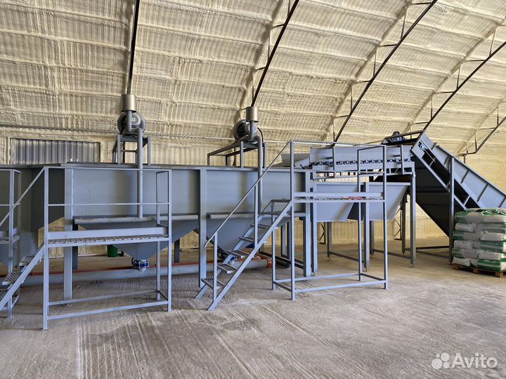 Линия мойки, сушки и фасовки овощей