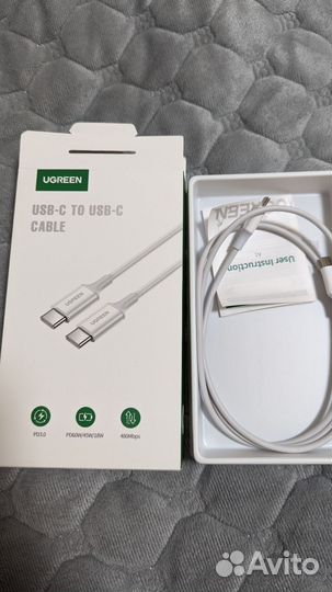 Кабель usb 2.0 type c - type c 1 метр