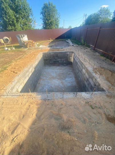 Фундамент, лента бетонная, блоки фбс, забор