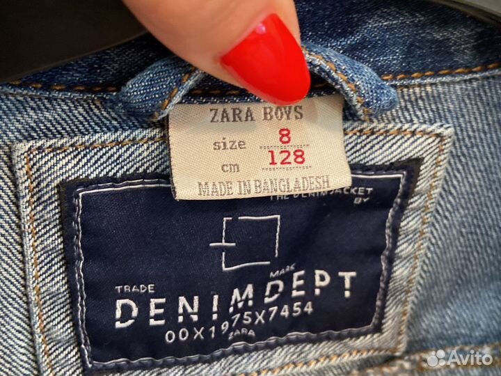 Джинсовая куртка Zara на мальчика рост -128