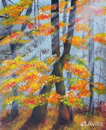 Картина Осенний пейзаж. Живопись