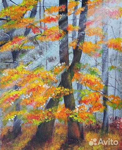 Картина Осенний пейзаж. Живопись