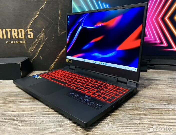 Игровой Acer Nitro 5 RTX 3050+i5 12500H 16Gb DDR4