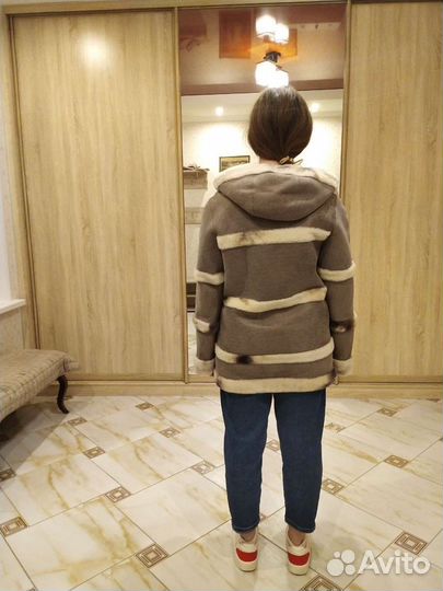 Дубленка натуральная женская размер 42 44