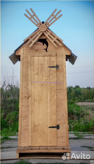Уличный туалет деревянный GAR206