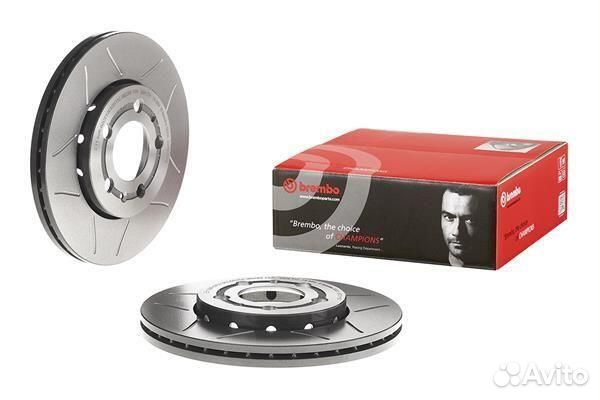 Перфорированный тормозной диск передний Brembo, 09