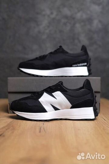 New Balance 327 Black White