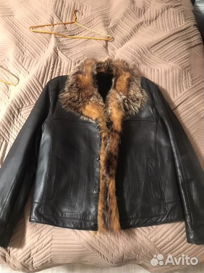 Кожаная куртка мужская бу