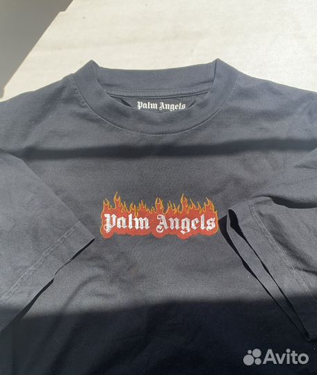 Palm Angels flame logo tee