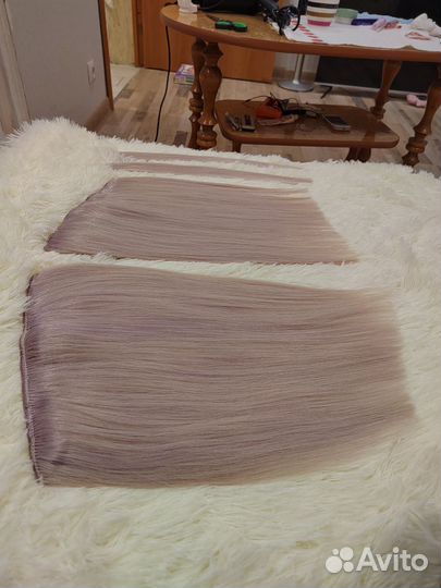 Волосы натуральные на заколках