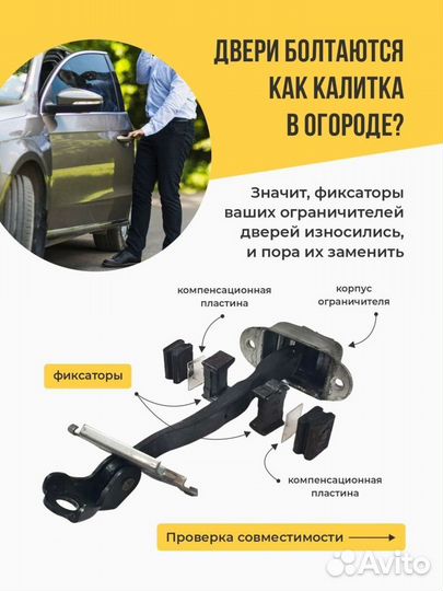 Ремкомплект дверей Hyundai accent I, II, IV