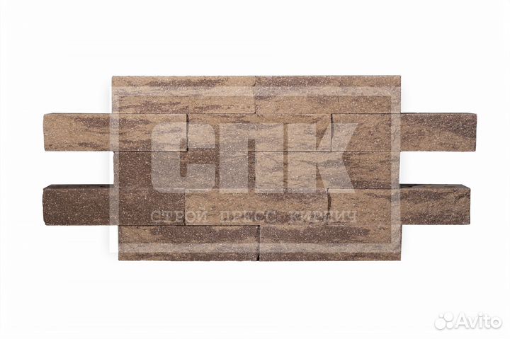 Кирпич облицовочный колотый - Желтая Яшма