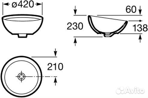 Bol раковина-чаша D420х230