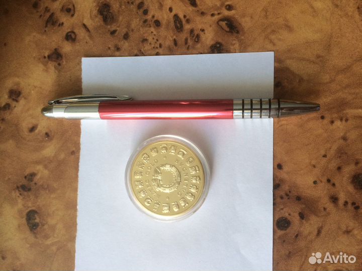 Большая позолоченная монета Золото ацтеков