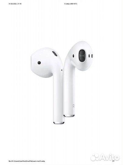 Airpods 2 оригинал новые гарантия год