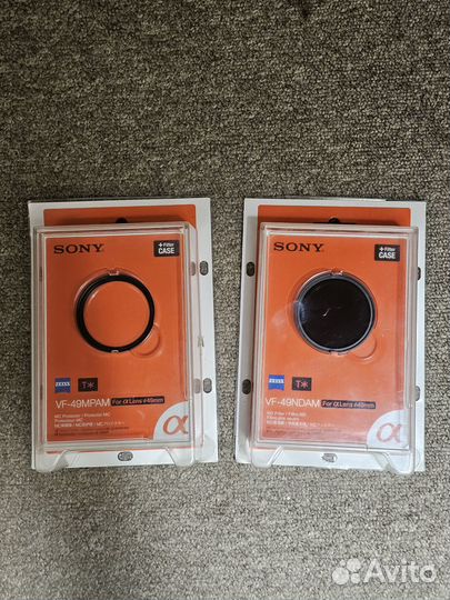 Фотофильтры Sony VF-49mpam, VF-49ndam и VF-49CPA