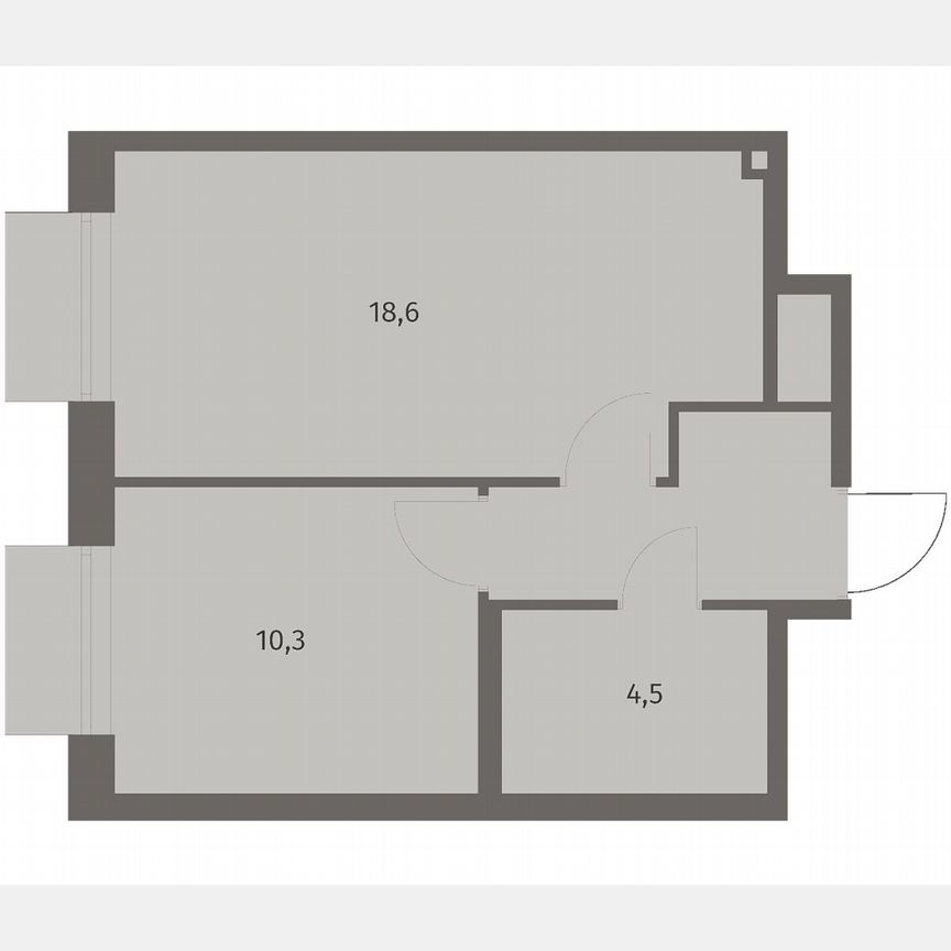 1-к. квартира, 38 м², 6/8 эт.