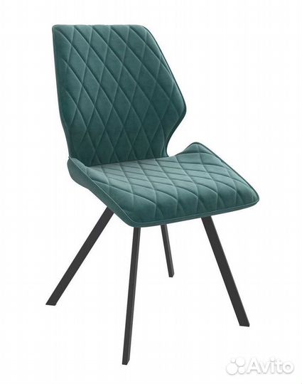 Стул Rafael-R поворотный, b15 Mint Lux, Черный. Ротанг