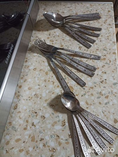 Ложки вилки СССР, виноградная лоза