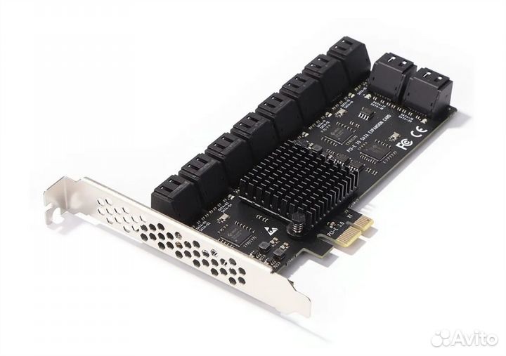 Контроллер PCI-E 1X на 20 Port SATA3.0