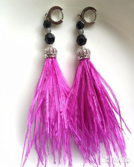 Серьги-перья