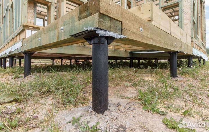 Винтовые сваи под ключ, монтаж винтовых свай