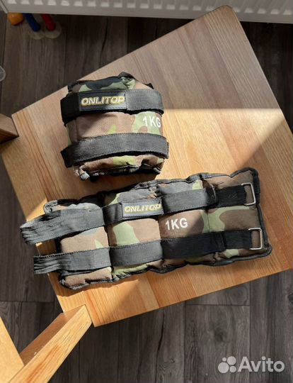 Утяжелители onlitop 2 шт (вес пары 2 кг) камуфляж