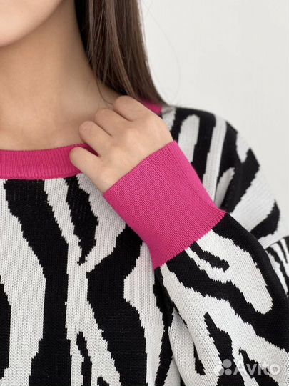 Джемпер женский зебра