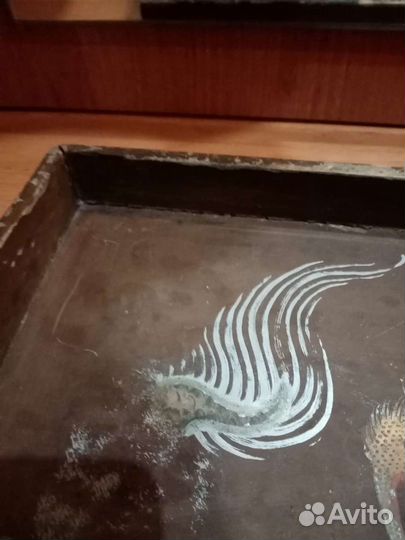 Поднос морской дракон Китай 50е годы