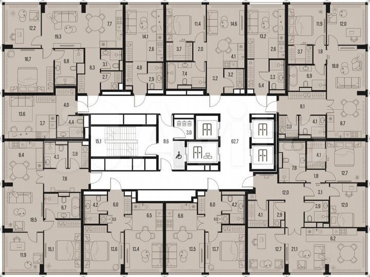 3-к. квартира, 76,5 м², 9/26 эт.